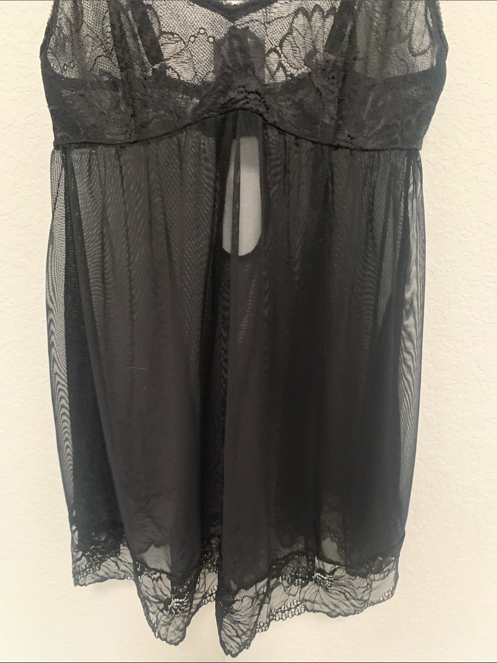 RACHEL Rachel Roy Black Lace & Mesh Chemise - Picture 4 of 8